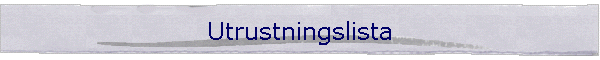 Utrustningslista